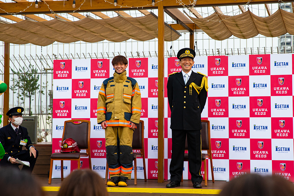 宇賀神、堀内が1日浦和消防署長のイベントに参加