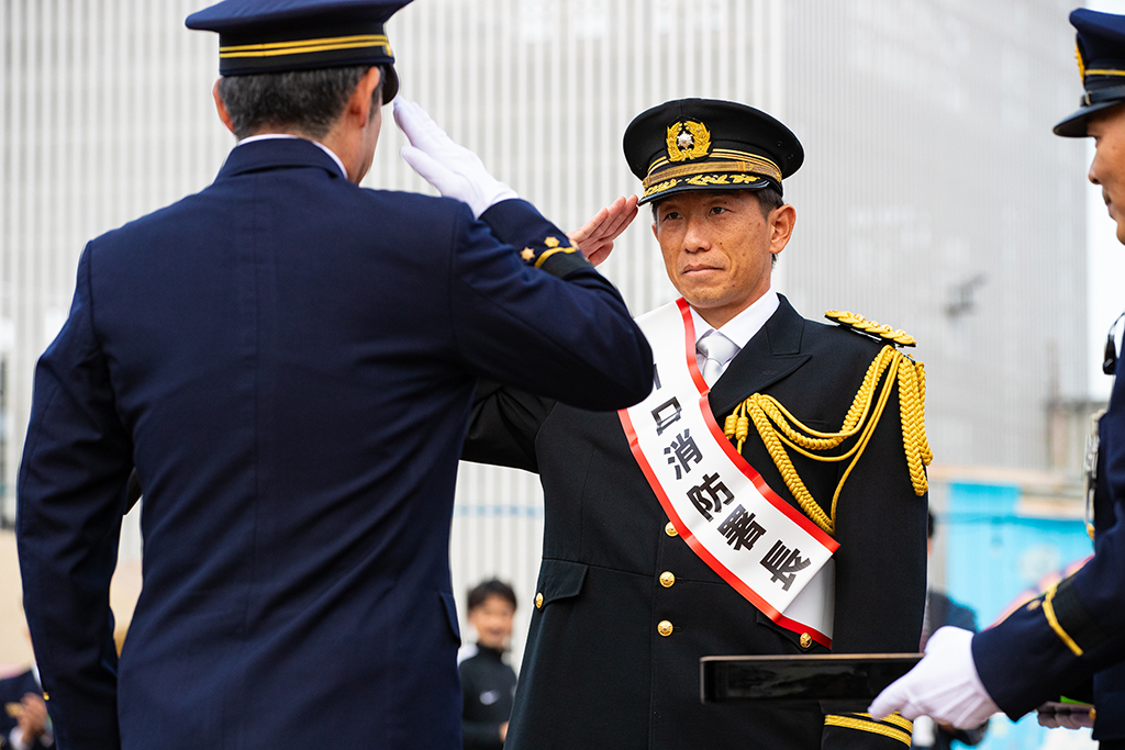 宇賀神、堀内が1日浦和消防署長のイベントに参加