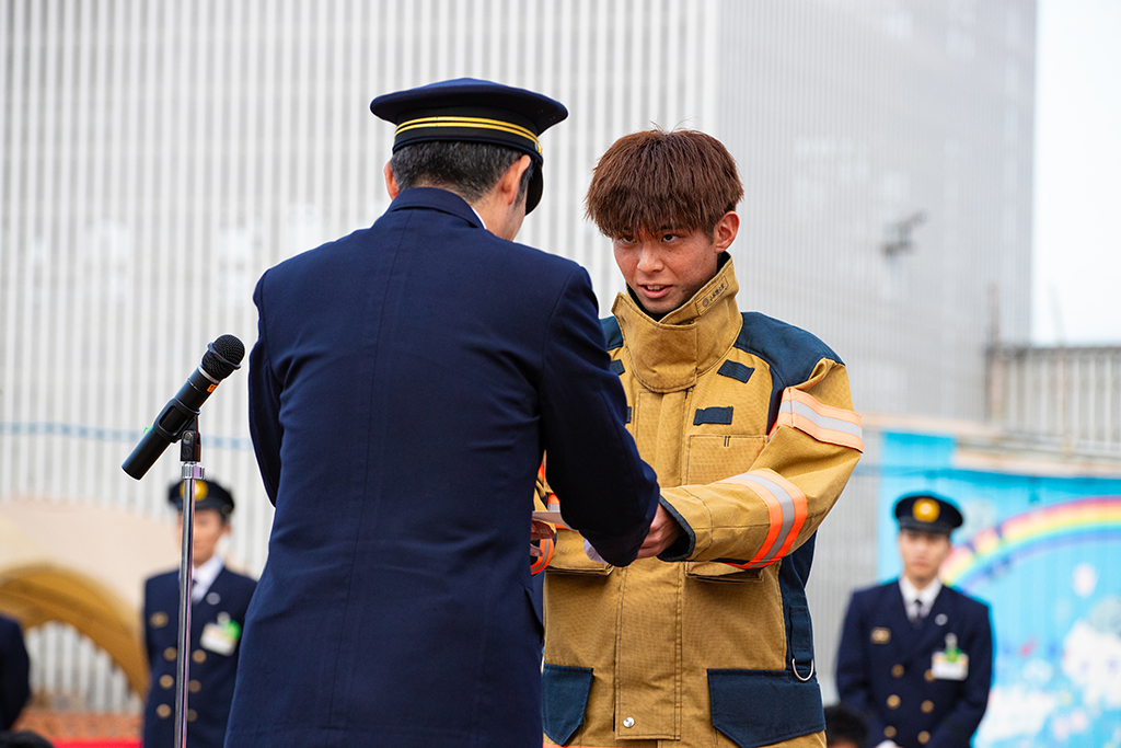 宇賀神、堀内が1日浦和消防署長のイベントに参加